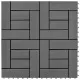 22 бр декинг плочки, 30x30 см, 2 кв.м., WPC, сиви