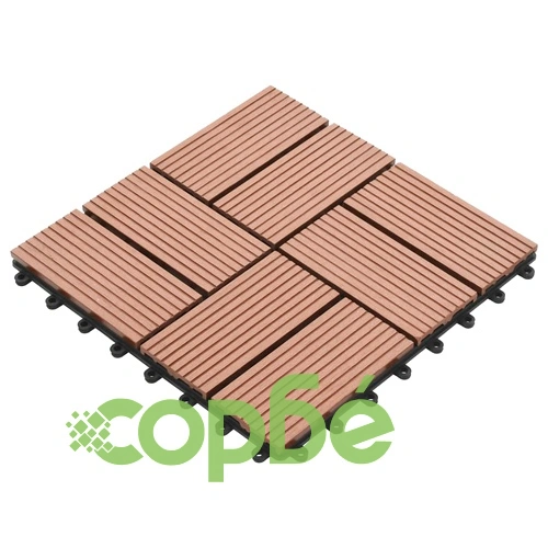 22 бр декинг плочки, 30x30 см, 2 кв.м., WPC, кафяви ➤ топ цена ➤ sorbe.bg