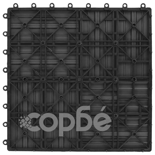 22 бр декинг плочки, 30x30 см, 2 кв.м., WPC, сиви ➤ топ цена ➤ sorbe.bg