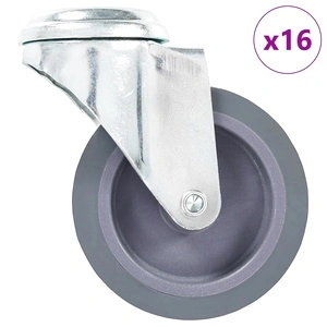 16 бр въртящи се колела с отвори за болт, 75 мм