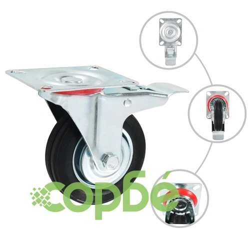 24 бр въртящи се колела, 100 мм ➤ топ цена ➤ sorbe.bg