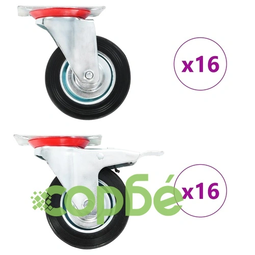 32 бр въртящи се колела, 100 мм ➤ топ цена ➤ sorbe.bg