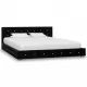 Легло с матрак от мемори пяна, черно, кадифе, 140x200 см