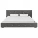 Легло с матрак от мемори пяна, сиво, кадифе, 120x200 см