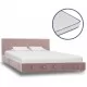Легло с матрак от мемори пяна, розово, кадифе, 120x200 см