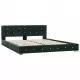 Легло с матрак от мемори пяна, зелено, кадифе, 140x200 см