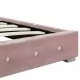 Легло с матрак, розово, кадифе, 120x200 см