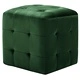 Пуфове, 2 бр, зелени, 30x30x30 см, кадифен текстил