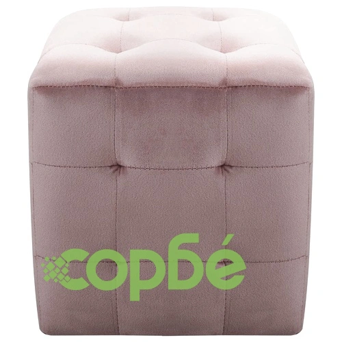 Пуфове, 2 бр, розови, 30x30x30 см, кадифен текстил ➤ топ цена ➤ sorbe.bg
