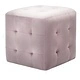 Пуфове, 2 бр, розови, 30x30x30 см, кадифен текстил