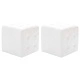 Пуфове, 2 бр, бели, 30x30x30 см, изкуствена кожа