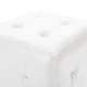 Пуфове, 2 бр, бели, 30x30x30 см, изкуствена кожа