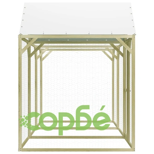 Клетка за пилета, 4,5x1,5x2 м, импрегниран бор ➤ топ цена ➤ sorbe.bg