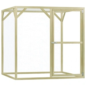 Клетка за пилета, 1,5x1,5x1,5 м, импрегниран бор