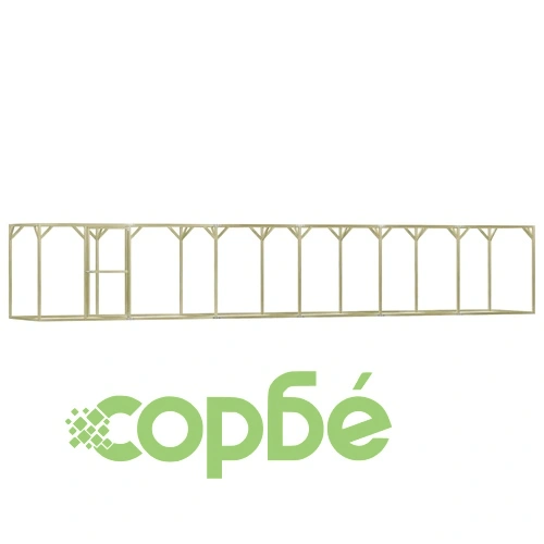 Клетка за пилета, 1,5x9x1,5 м, импрегниран бор ➤ топ цена ➤ sorbe.bg