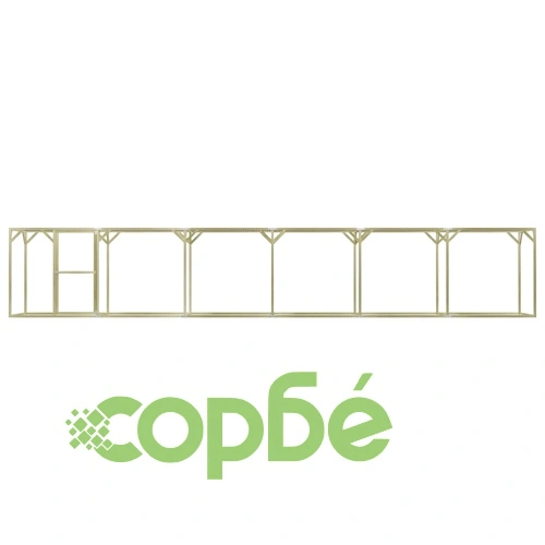 Клетка за пилета, 1,5x9x1,5 м, импрегниран бор ➤ топ цена ➤ sorbe.bg