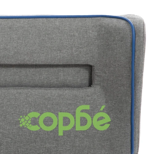 Легло с LED и матрак, светлосиво, плат, 180x200 см ➤ топ цена ➤ sorbe.bg