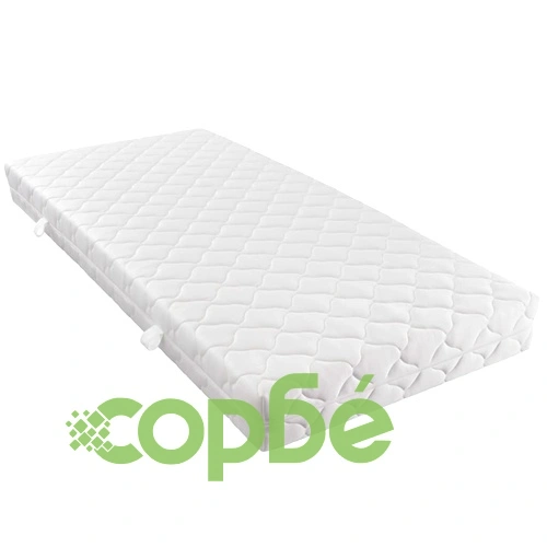 Легло с LED и матрак, светлосиво, плат, 180x200 см ➤ топ цена ➤ sorbe.bg