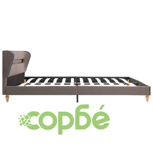 Легло с LED и матрак, таупе, плат, 160x200 cм ➤ топ цена ➤ sorbe.bg