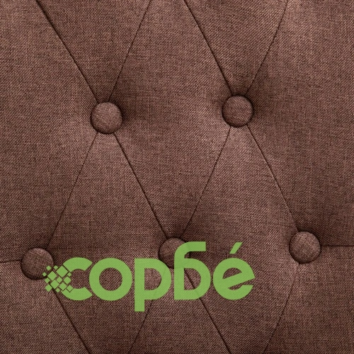 Трапезни столове, 6 бр, кафяви, текстил ➤ топ цена ➤ sorbe.bg