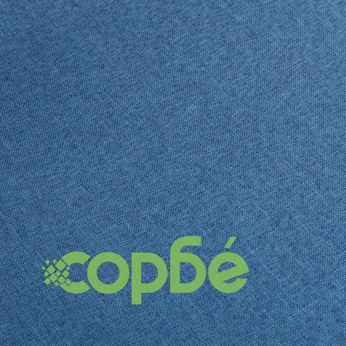 Трапезни столове, 6 бр, син плат и дъбова дървесина масив ➤ топ цена ➤ sorbe.bg