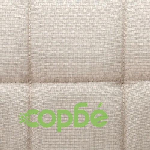 Въртящи се трапезни столове, 4 бр, кремави, плат ➤ топ цена ➤ sorbe.bg