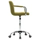 Въртящи се трапезни столове, 6 бр, зелени, плат
