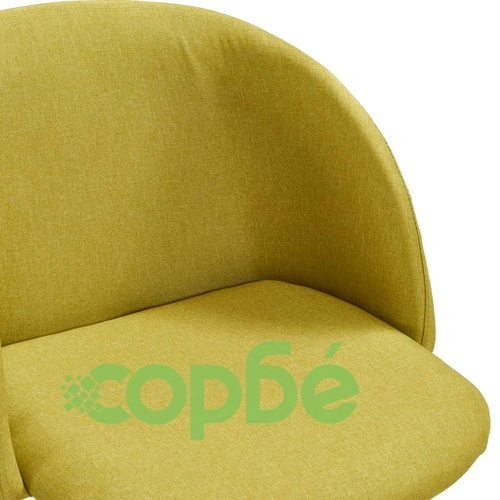 Трапезни столове, 6 бр, зелени, плат ➤ топ цена ➤ sorbe.bg
