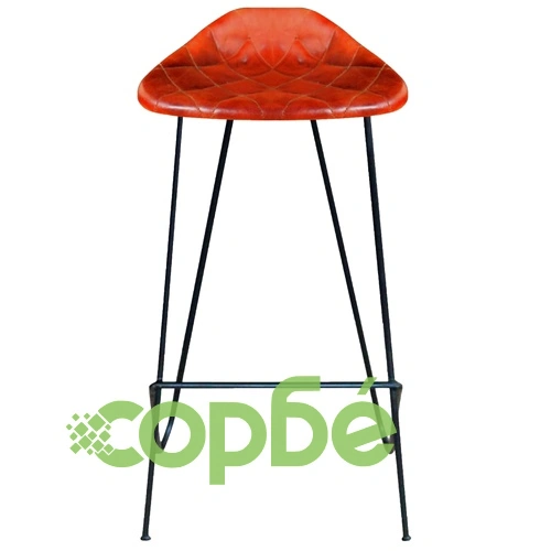 Бар комплект 5 части регенерирано дърво масив и естествена кожа ➤ топ цена ➤ sorbe.bg