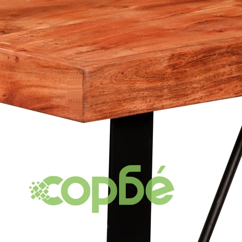 Бар комплект от 5 части масивно дърво и естествена кожа ➤ топ цена ➤ sorbe.bg