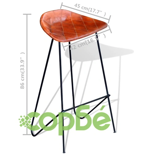 Бар комплект от 5 части масивно дърво и естествена кожа ➤ топ цена ➤ sorbe.bg