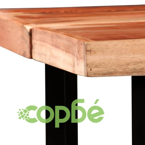 Бар комплект от 5 части масивно дърво и естествена кожа ➤ топ цена ➤ sorbe.bg