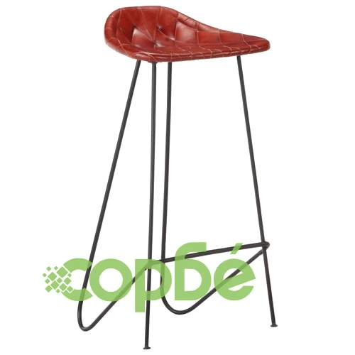 Бар комплект от 7 части масивно дърво и естествена кожа ➤ топ цена ➤ sorbe.bg