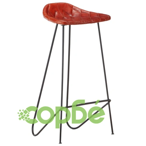 Бар комплект 7 части акациево дърво масив и естествена кожа ➤ топ цена ➤ sorbe.bg