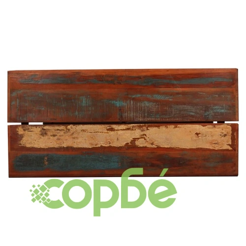 Бар комплект 7 части регенерирано дърво масив и естествена кожа ➤ топ цена ➤ sorbe.bg