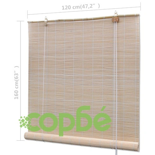 Естествени бамбукови ролетни щори 2 бр 120x160 см ➤ топ цена ➤ sorbe.bg