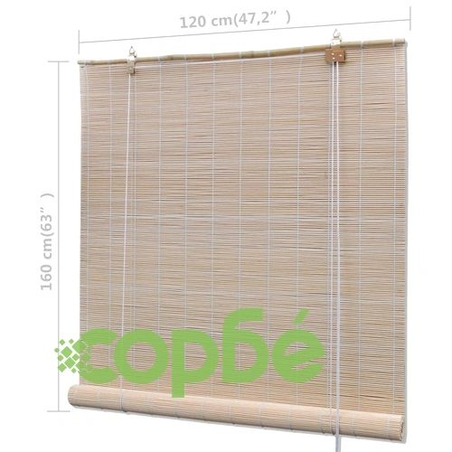 Естествени бамбукови ролетни щори 4 бр 120x160 см ➤ топ цена ➤ sorbe.bg