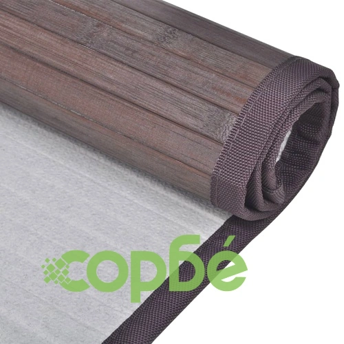 Бамбукови постелки за баня, 2 бр, 60x90 см, тъмнокафяви ➤ топ цена ➤ sorbe.bg