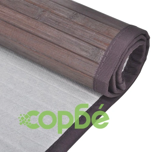 Бамбукови постелки за баня, 4 бр, 60x90 см, тъмнокафяви ➤ топ цена ➤ sorbe.bg