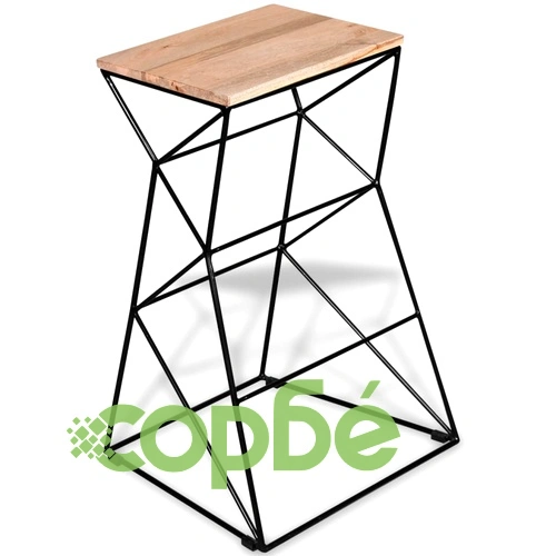 Бар табуретки, 2 бр, мангово дърво масив ➤ топ цена ➤ sorbe.bg