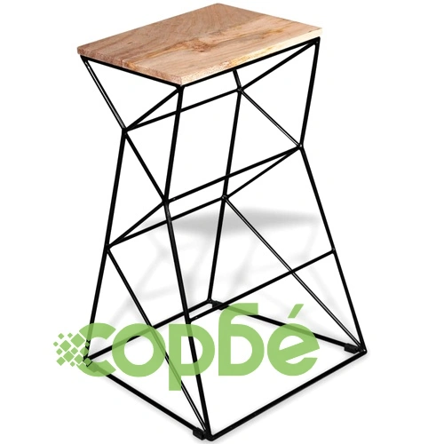 Бар табуретки, 2 бр, мангово дърво масив ➤ топ цена ➤ sorbe.bg