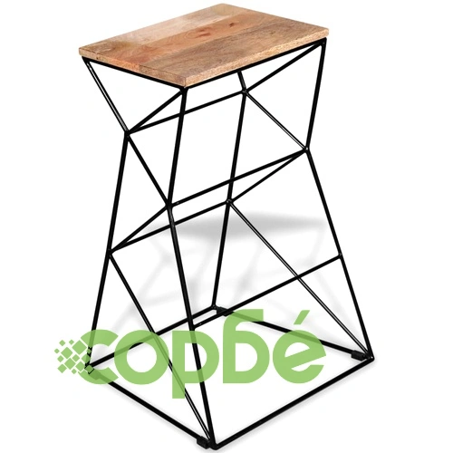 Бар табуретки, 4 бр, мангово дърво масив ➤ топ цена ➤ sorbe.bg