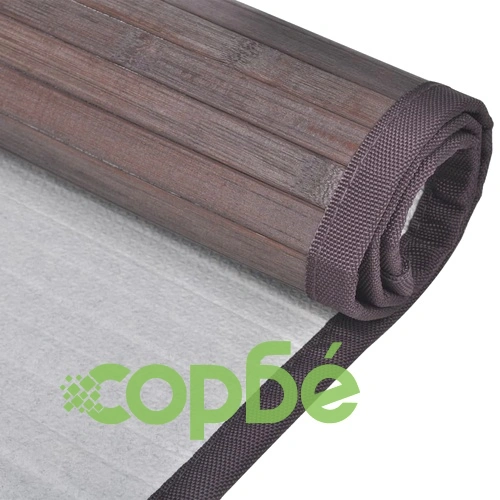 Бамбукови постелки за баня, 4 бр, 40x50 см, тъмнокафяви ➤ топ цена ➤ sorbe.bg