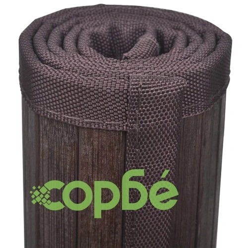 Бамбукови постелки за баня, 4 бр, 40x50 см, тъмнокафяви ➤ топ цена ➤ sorbe.bg