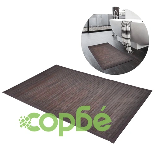 Бамбукови постелки за баня, 8 бр, 40x50 см, тъмнокафяви ➤ топ цена ➤ sorbe.bg