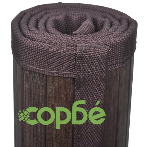 Бамбукови постелки за баня, 8 бр, 40x50 см, тъмнокафяви ➤ топ цена ➤ sorbe.bg