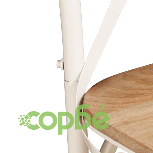 Кръстати столове, 6 бр, бели, мангово дърво масив ➤ топ цена ➤ sorbe.bg