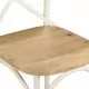 Кръстати столове, 6 бр, бели, мангово дърво масив