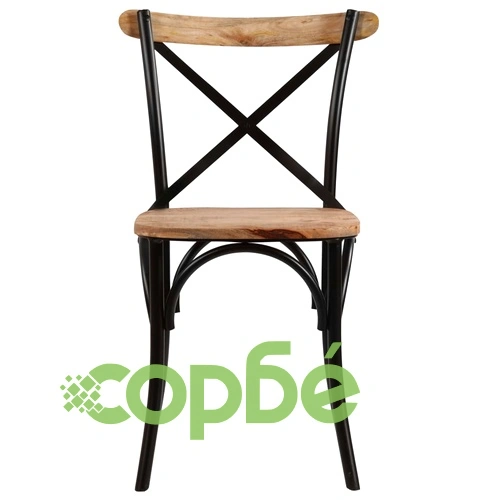 Кръстати столове, 6 бр, черни, мангово дърво масив ➤ топ цена ➤ sorbe.bg