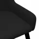 Трапезни столове, 4 бр, черни, текстил